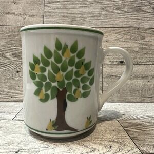 PORCELANA Veracruz Coffee Mug Cup Pear Tree 3.5x2.75" Brazil 8oz Vintage 1984